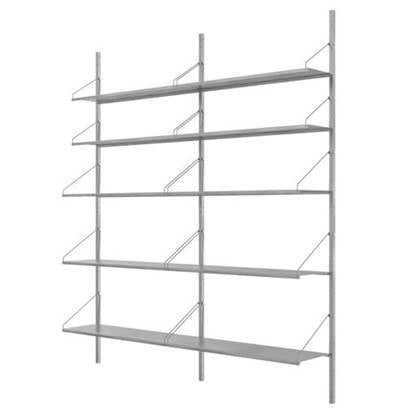 Frama Shelf Library H1852 Double wandkast roestvrijstaal