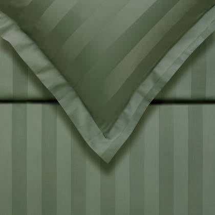 Vandyck Purity Stripe Dekbedovertrek 240 x 200-220 cm Sage Green