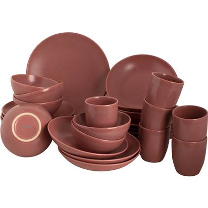 Mammoet Serviesset Spirit Stoneware 6-persoons 30-delig Rood