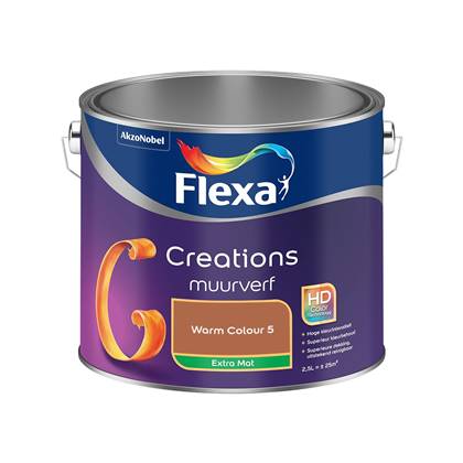Flexa Creations - Muurverf Extra Mat - Warm Colour 5 - 2.5L
