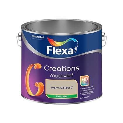 Flexa Creations - Muurverf Extra Mat - Warm Colour 7 - 2.5L