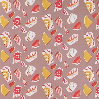 Petite Friture Mosaique by Les Crafties behang oranje