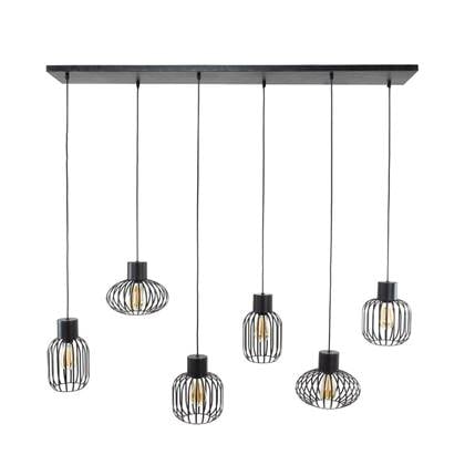 Margate hanglamp 6L 145 cm mix metaal