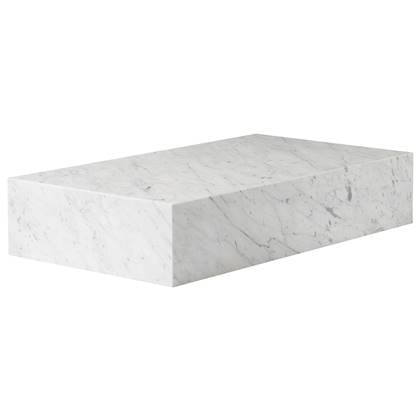 Audo Copenhagen Plinth Grand Salontafel 137x76 Carrara Marmer Wit