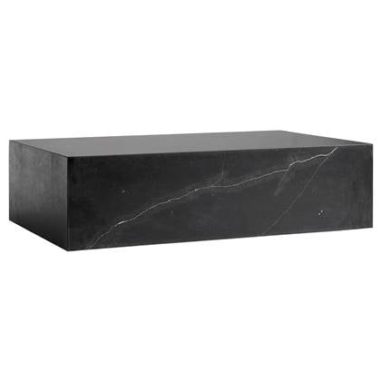 Audo Copenhagen Plinth Low salontafel 60x100 Marquina marmer zwart