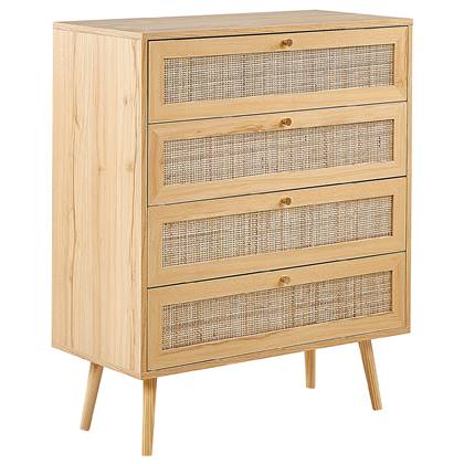 Beliani - PEROTE - Commode - Lichte houtkleur - Rotan