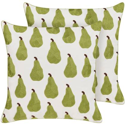 Beliani - TRACHELIUM - Sierkussen set van 2 - 45 x 45 cm - Polyester Groen