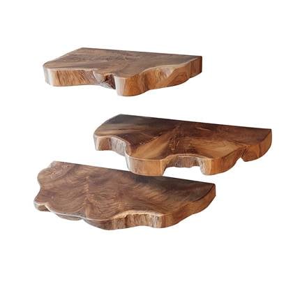 MOOS by fonQ Philly Wandschap Set van 3 - Teakhout