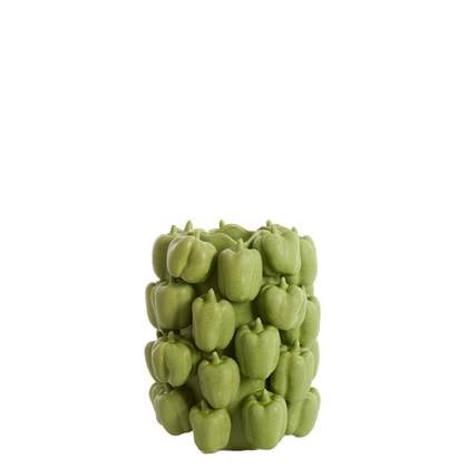 Light&living Vaas deco 23,5x23x32,5 cm BELLPEPPER keramiek mat Groen