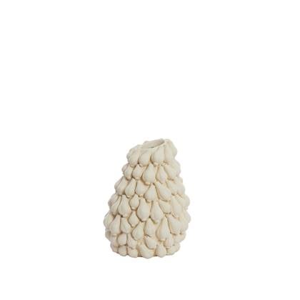 Light & Living Light&living Vaas deco 27x26,5x33 cm GARLIC crème Wit