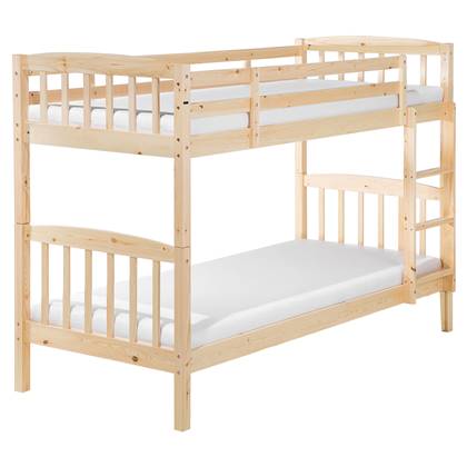 Beliani - REVIN - Stapelbed - Licht - 90 x 200 cm - Dennenhout Bruin