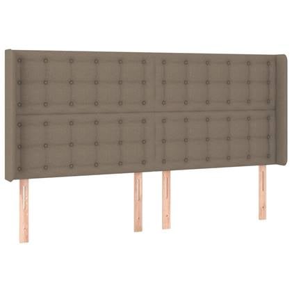 vidaXL Hoofdbord LED 163x16x118|128 cm stof taupe