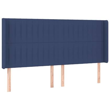 vidaXL Hoofdbord LED 163x16x118|128 cm stof blauw