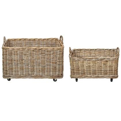 Beliani - KITIM - Manden set - Natuurlijk - Rotan Beige