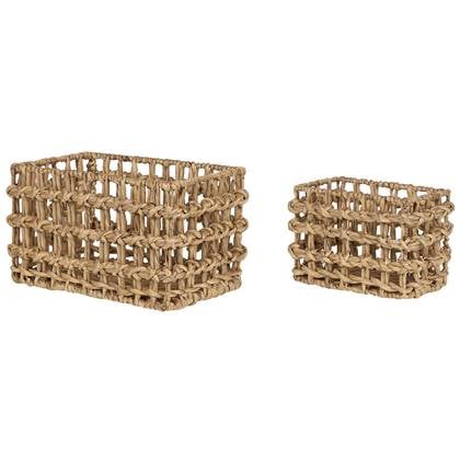 Beliani - DIAN - Manden set van 2 - Natuurlijk - Waterhyacint Beige