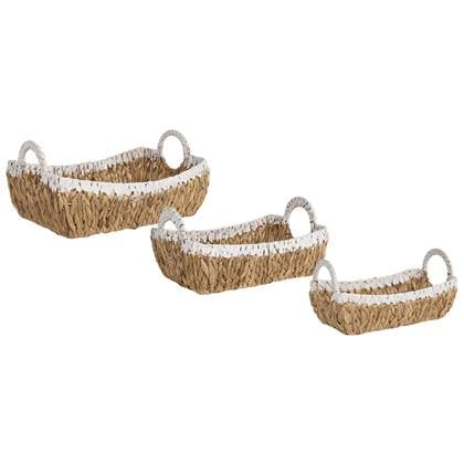 Beliani - CAMPHA - Manden set van 3 - Natuurlijk - Waterhyacint Beige