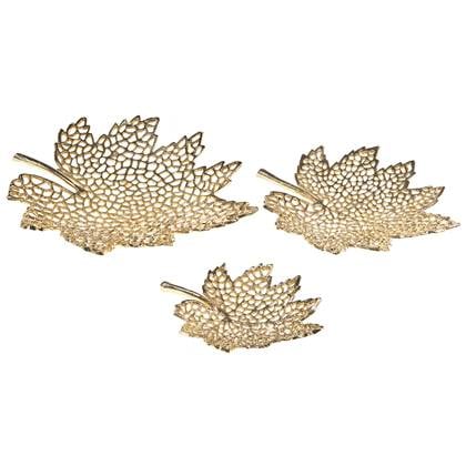 Beliani - PEMALI - Decoratieve borden - Goud - Aluminium