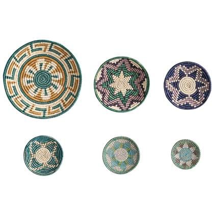 Beliani - NAMDINH - Wanddecoratie - Donkergroen - Zeewier Multicolor