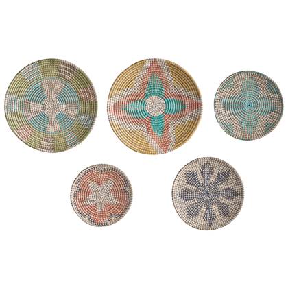 Beliani - SONLA - Wanddecoratie - Olijfgroen - Zeewier Multicolor