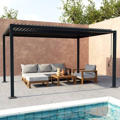 sweeek - Pergola, palace, 3x4m, verstelbare lamellen