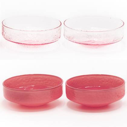Brût Homeware, Schaaltjes Claude, | transparant, set van 4 Roze