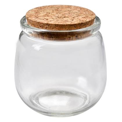 Clayre & Eef Voorraadpot Ø 7x8 cm Transparant Glas