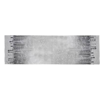 Clayre & Eef Tafelloper 41x140 cm Grijs Polyester Boom
