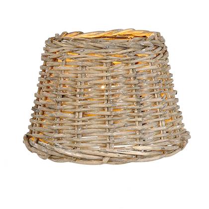 Clayre & Eef Lampenkap Ø 23x17 cm Beige Rotan