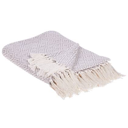 Beliani - MITYAL - Plaid - Taupe - 125 x 150 cm - Katoen Beige