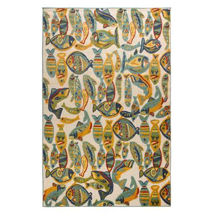 Boho&me Buitenkleed visjes - Verano multi - 140x200 cm Multicolor