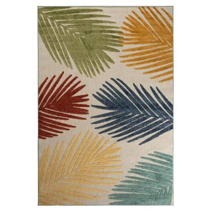 Boho&me Buitenkleed palmbladeren - Verano |multi - 80x150 cm Beige