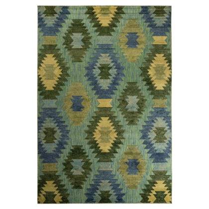 Boho&me Buitenkleed aztek - Verano blauw|groen - 80x150 cm