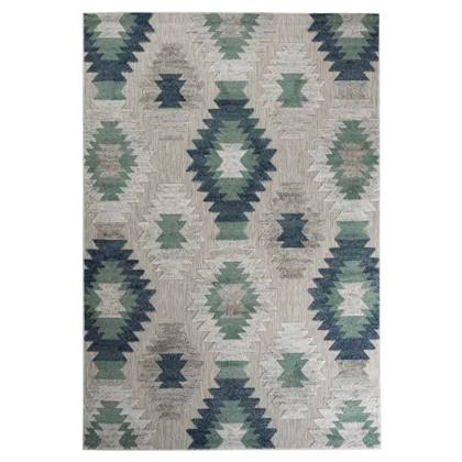 Boho&me Buitenkleed aztek - Verano grijs|mint - 140x200 cm
