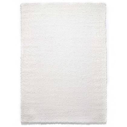Tapeso Hoogpolig vloerkleed shaggy Trend effen - - 100x200 cm Wit