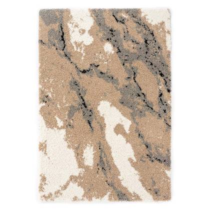 Boho&me Hoogpolig vloerkleed Marble Artisan - - 140x200 cm Beige