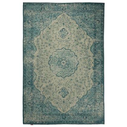 Heritaged Vintage vloerkleed Village - grijs| - 140x200 cm Blauw