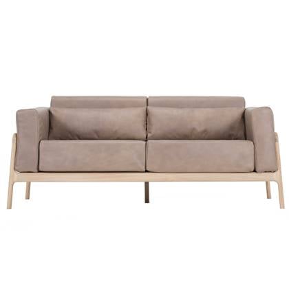 Gazzda Fawn sofa 2-zits whitewash Dakar Leather Stone