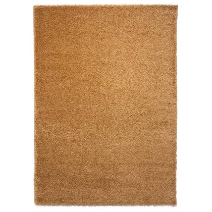 Tapeso Hoogpolig vloerkleed shaggy Trend effen - - 200x300 cm Goud