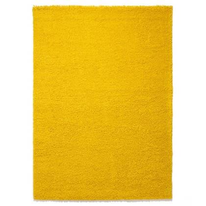 Tapeso Hoogpolig vloerkleed shaggy Trend effen - - 120x170 cm Geel