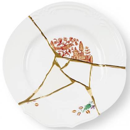 Seletti Kintsugi dinerbord Ø27.5 1 Multicolor