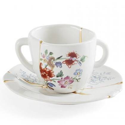 Seletti Kintsugi kop en schotel 1 Multicolor