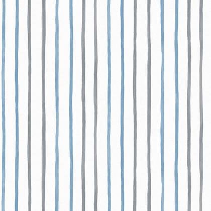 Laura Ashley Vliesbehang | Painterly Stripe - Blauw