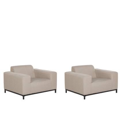 Beliani - ROVIGO - Fauteuil - Beige - Polyester