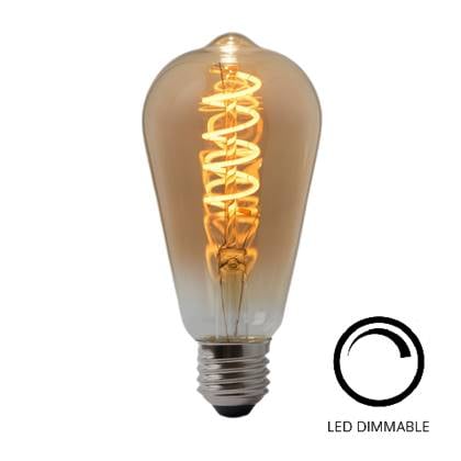 Highlight E27 4Watt Gold Spiraal 64mm Dimbaar Zilver