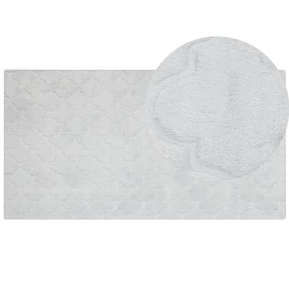 Beliani-GHARO-Hoogpolig vloerkleed-Licht-80 x 150 cm-Polyester Grijs