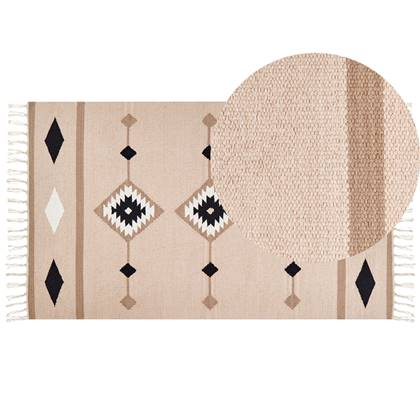 Beliani - BERDIK - Vloerkleed - Meerkleurig - 80 x 150 cm - Katoen Multicolor