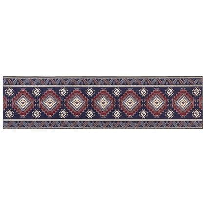 Beliani-KANGAL-Loper tapijt-Donker-80 x 300 cm-Polyester Blauw
