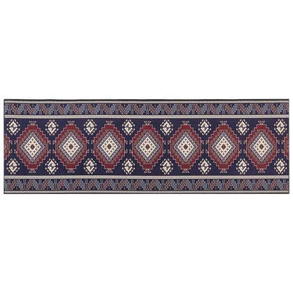 Beliani-KANGAL-Loper tapijt-Donker-80 x 240 cm-Polyester Blauw