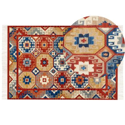 Beliani - LUSARAT - Kelim vloerkleed - Multicolor - 200 x 300 cm - Wol