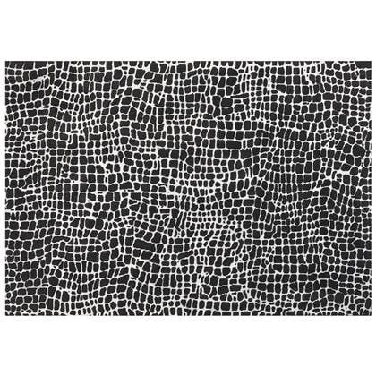 PUNGE - Vloerkleed - Zwart/Wit - 160 x 230 cm - Polyester
